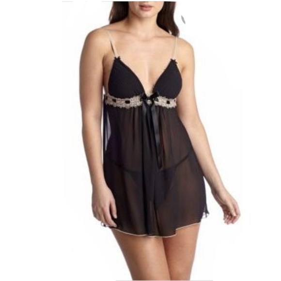 Linea Donatella Other - NWOT Linea Donatella Chiffon Pleated Babydoll